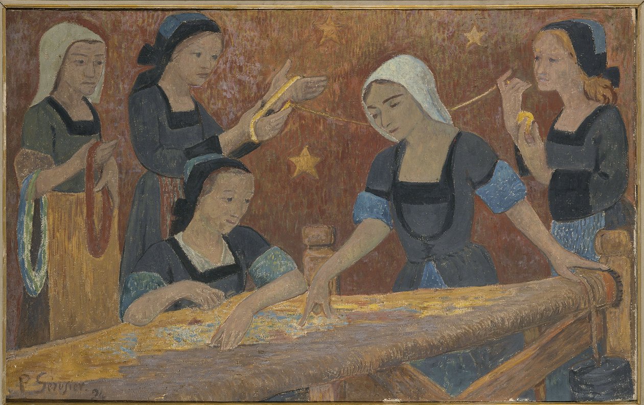 Der Wandteppich (die fünf Weber) von Paul Sérusier