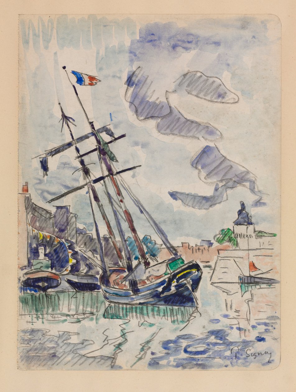 Boot im Hafen von Paul Signac