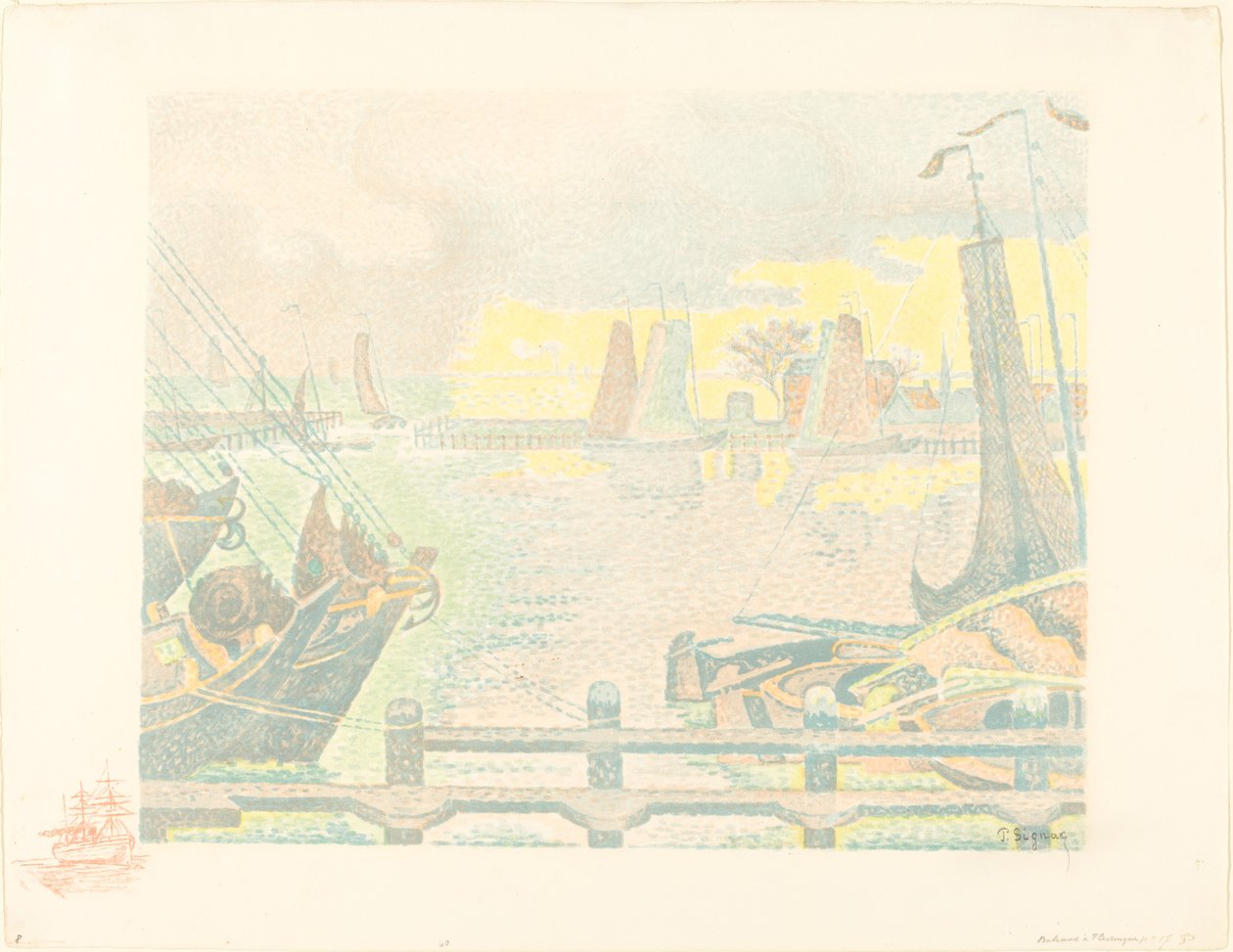 Boote in Flushing (Bateaux à Flessingue) von Paul Signac