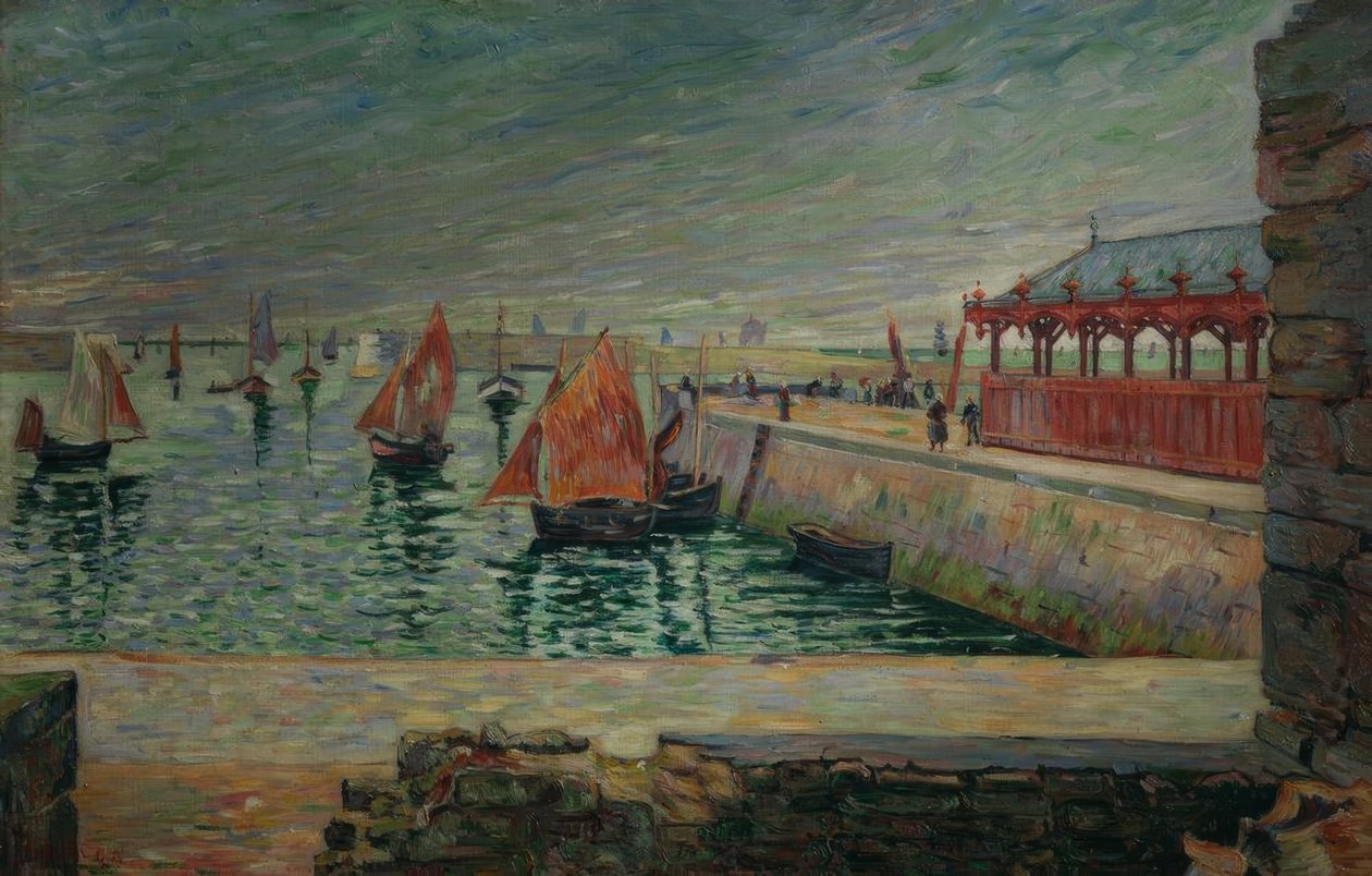 Der Fischmarkt, Port-en-Bessin von Paul Signac