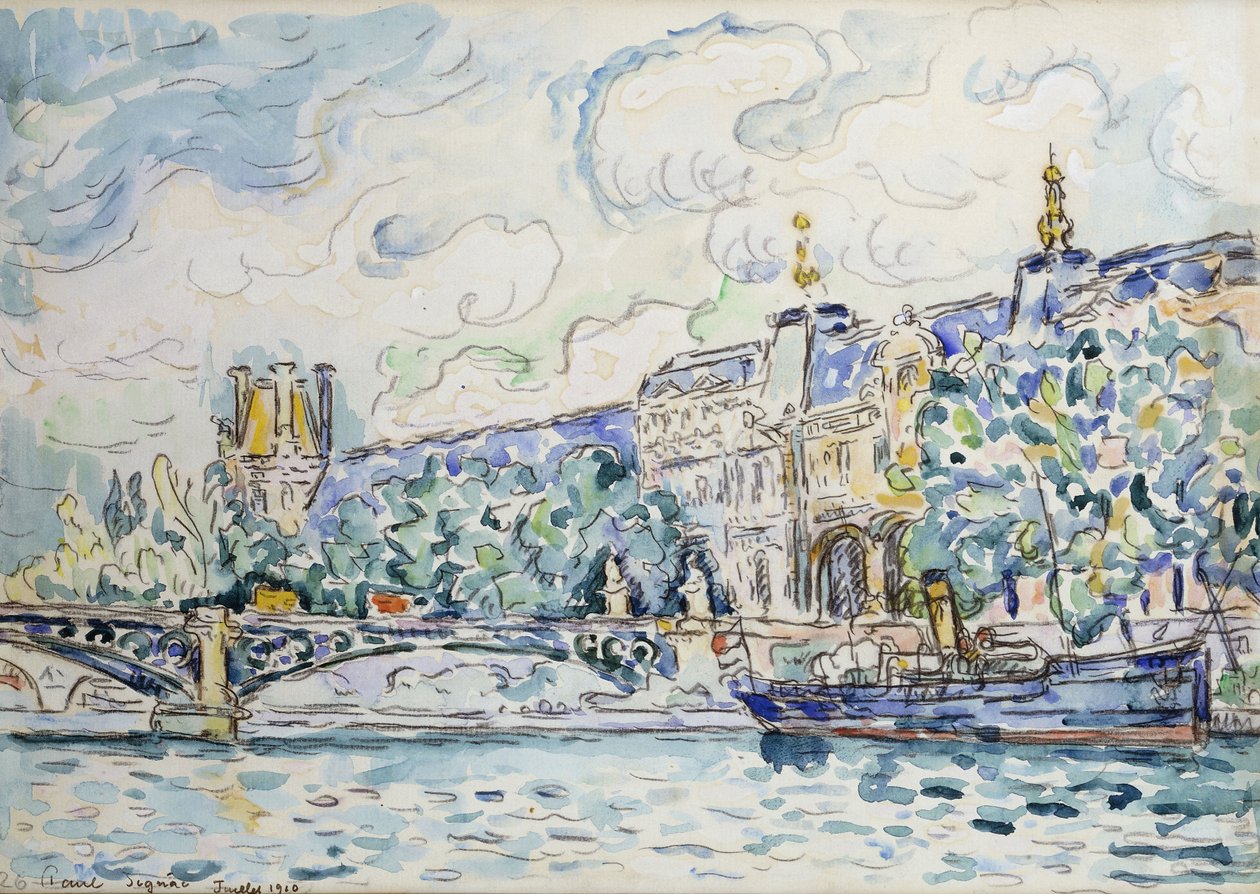 Le Palais du Louvre, 1910 von Paul Signac