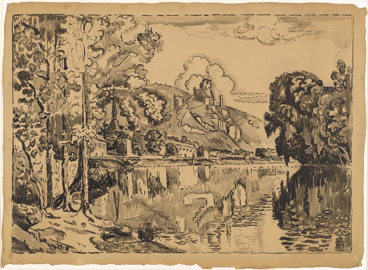 Les Andelys an einem Sommermorgen von Paul Signac