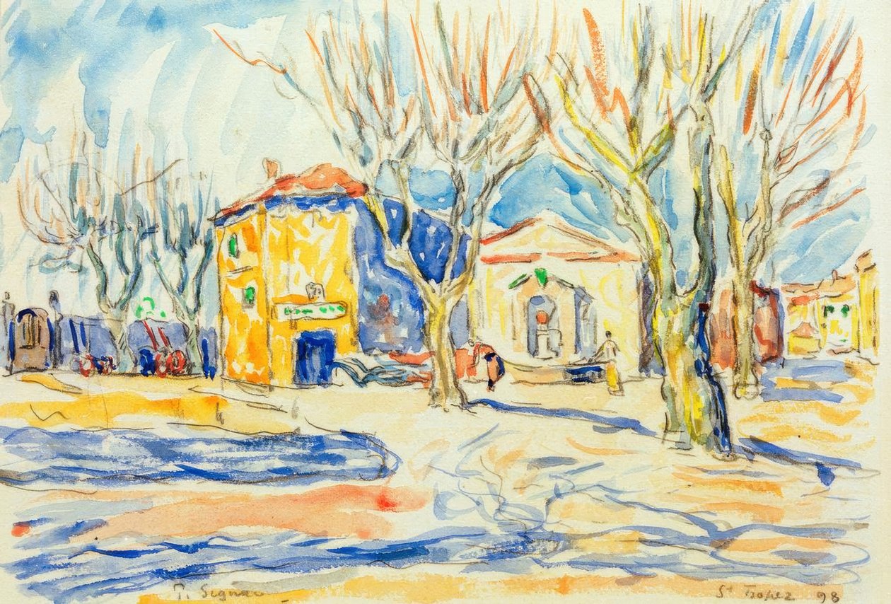 Landschaft von Saint-Tropez von Paul Signac