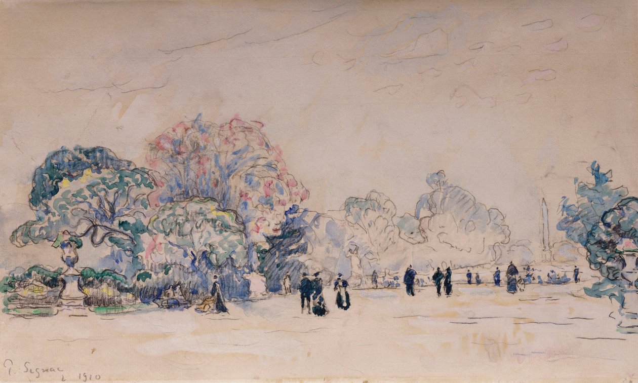 Die Tuilerien, Paris, 1910 von Paul Signac
