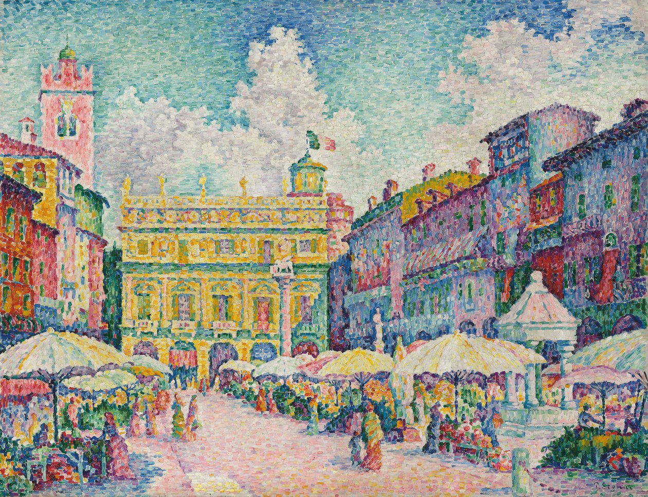 Markt in Verona von Paul Signac
