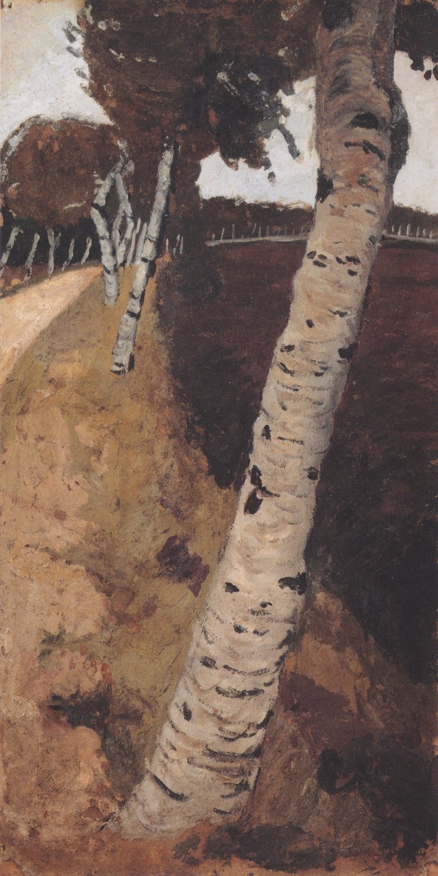 Landstraße mit Birken von Paula Modersohn Becker