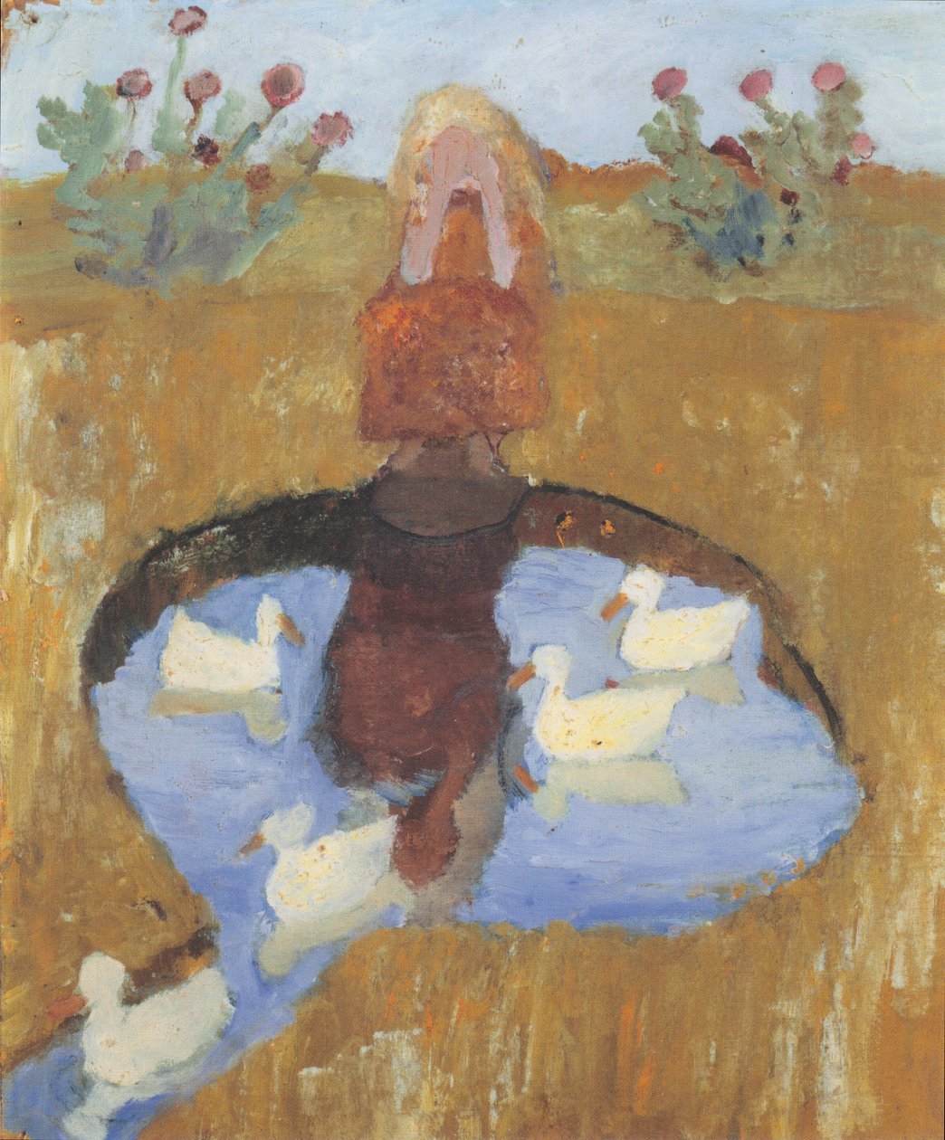Mädchen am Ententeich von Paula Modersohn Becker