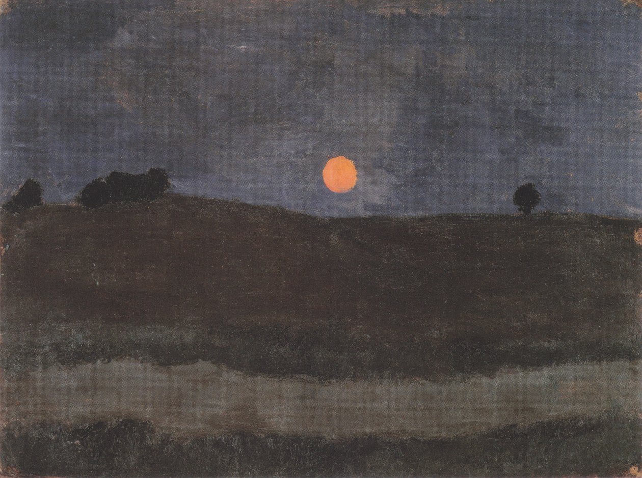 Mond über Landschaft von Paula Modersohn Becker