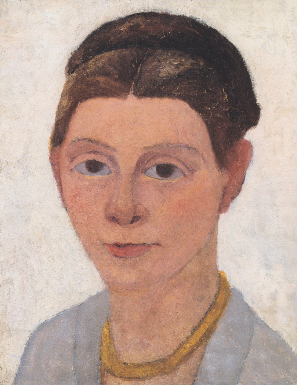 Selbstbildnis mit Bernsteinkette von Paula Modersohn Becker