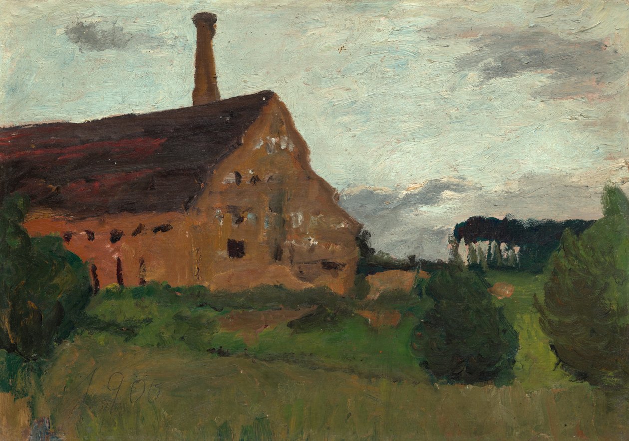Alte Fabrik, 1900 von Paula Modersohn Becker
