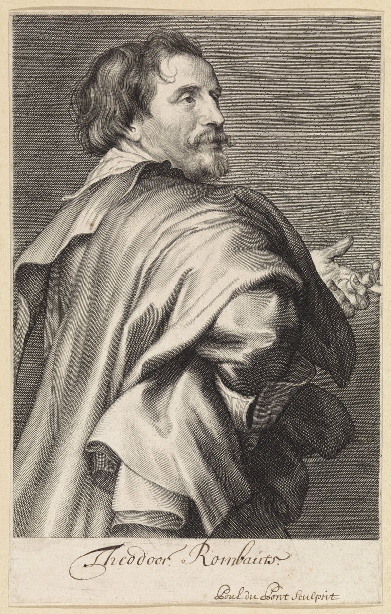 Porträt von Theodoor Rombouts von Paulus Pontius