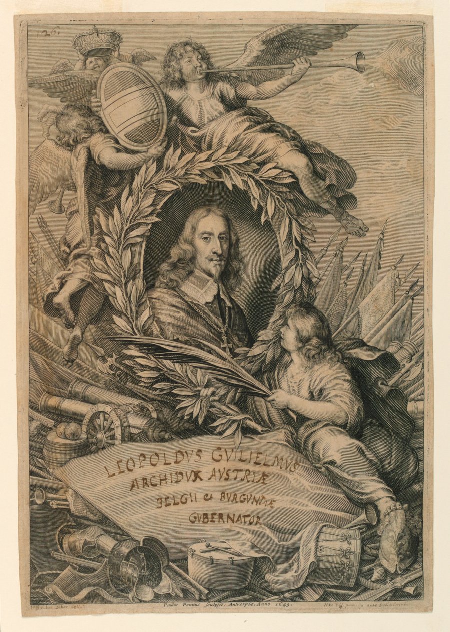 Porträt von Erzherzog Leopold Wilhelm (1614-1662) von Paulus Pontius