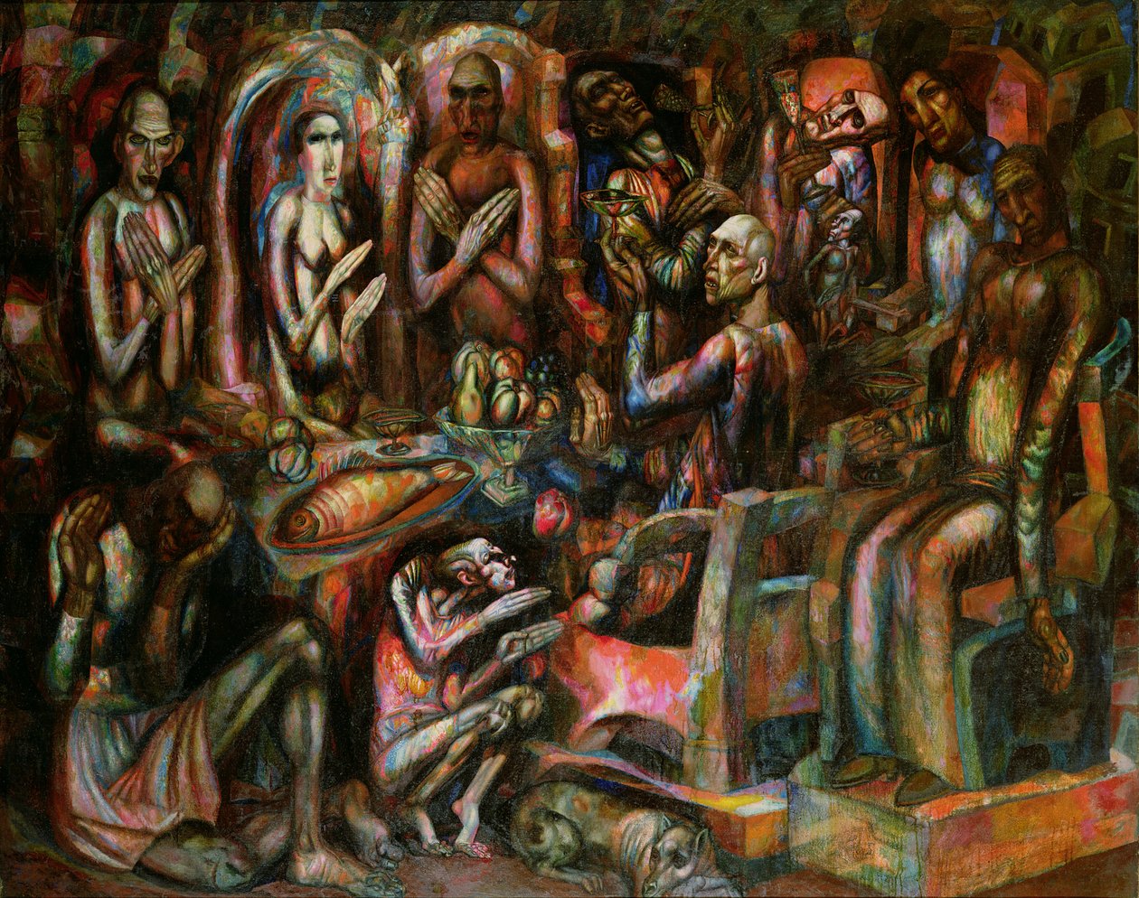 Fest der Könige, 1913 von Pawel Nikolajewitsch Filonow