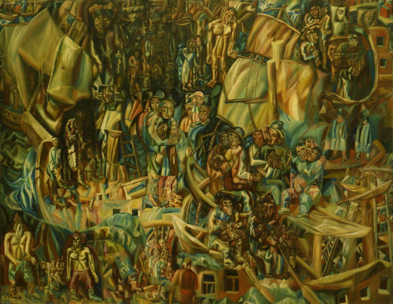 Komposition. Schiffe, 1913-1915 von Pavel Nikolayevich Filonov
