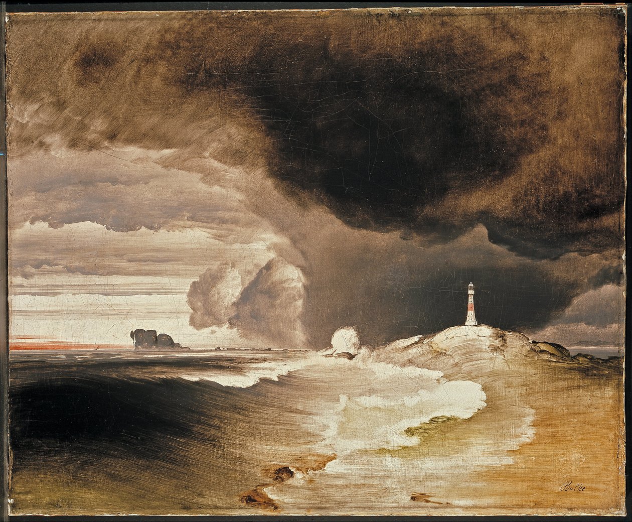 Leuchtturm an der norwegischen Küste von Peder Balke
