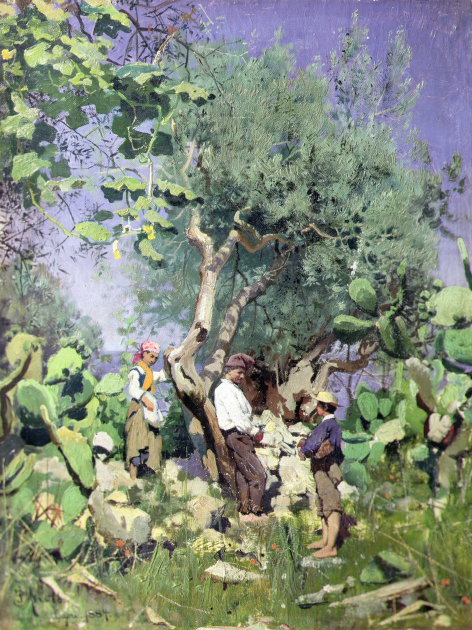 Die Olivenernte von Peder Monsted