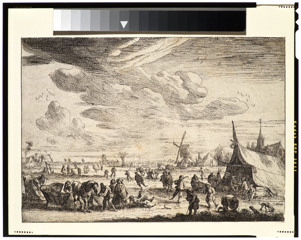 Schlittschuhläufer, ca. 1790 von Pieter Bouts
