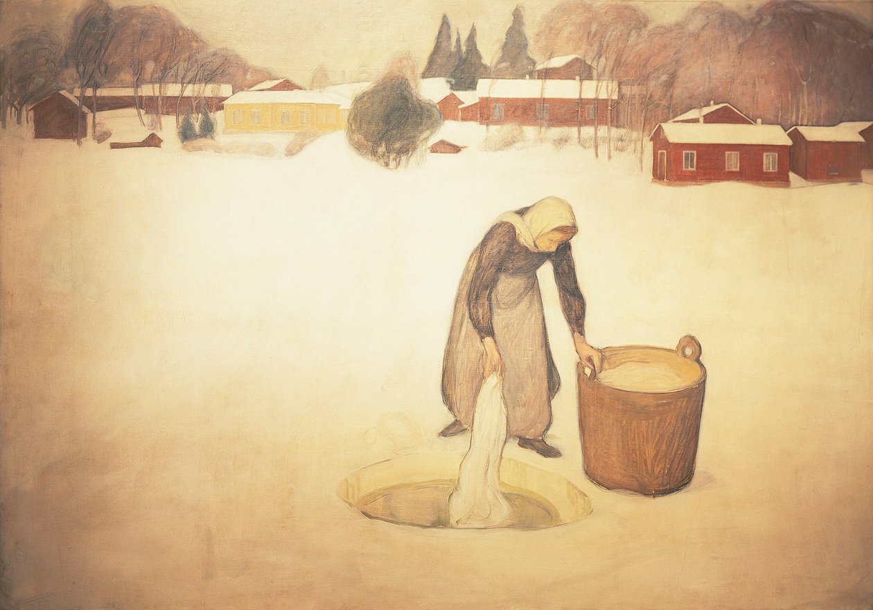 Die Wäscherin von Pekka Halonen