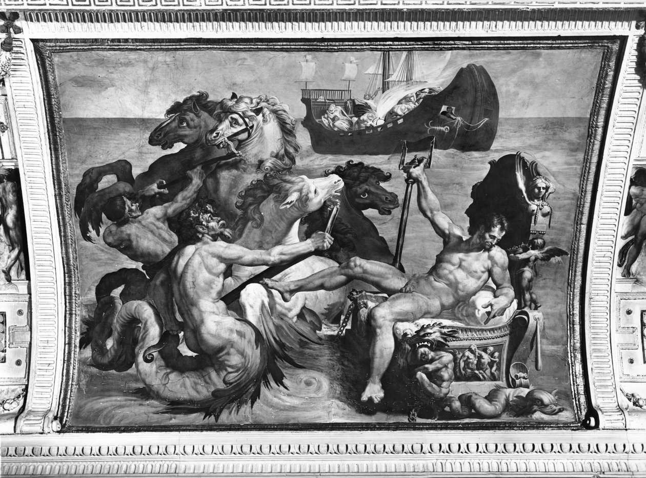 Neptun und das Schiff des Odysseus, 1554 von Pellegrino Tibaldi
