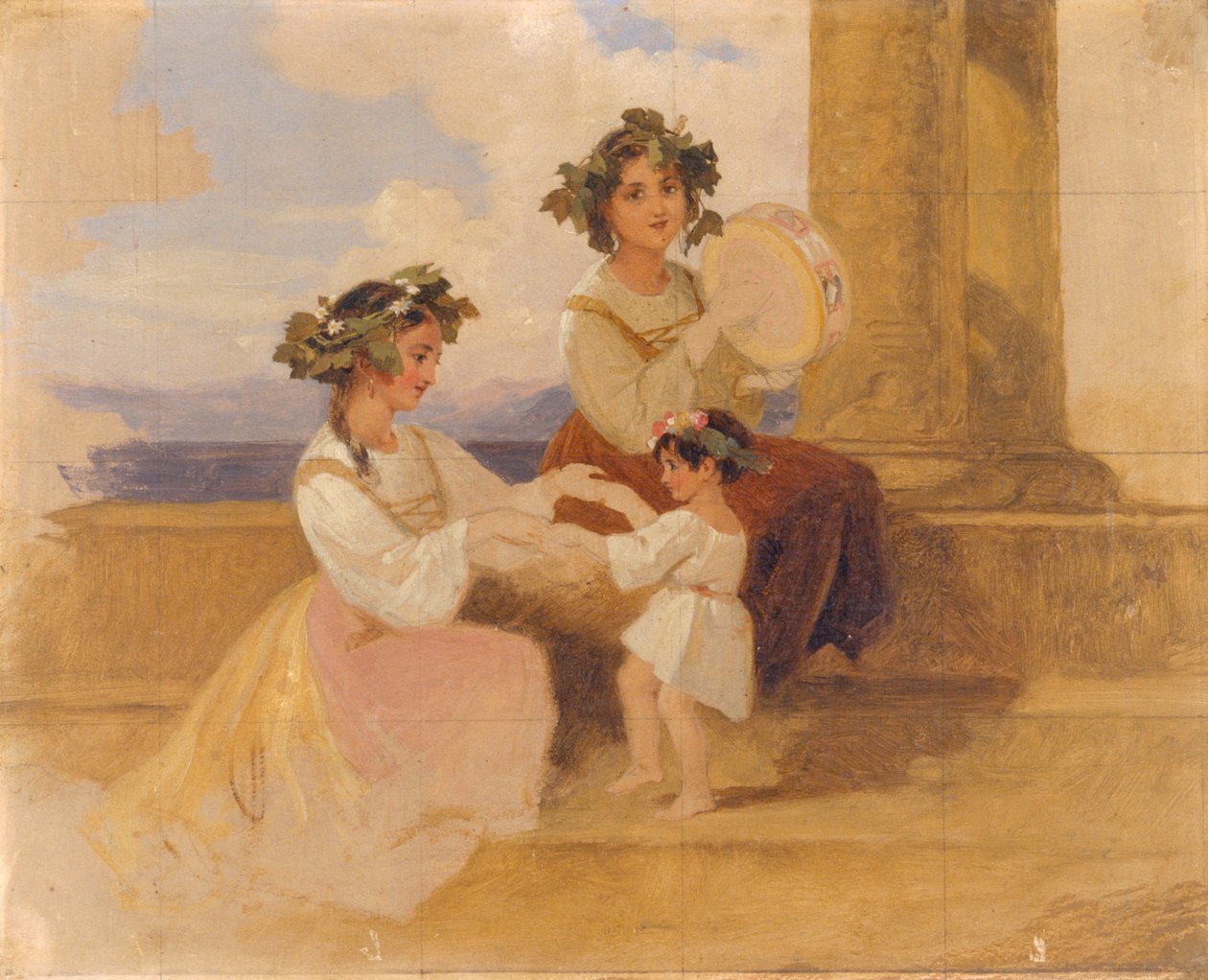 Bäuerinnen - Sorrent, 1820-1885 von Penry Williams