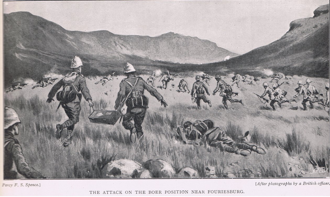Der Angriff auf die Burenstellung bei Fouriesburg von Percy F.S. Spence