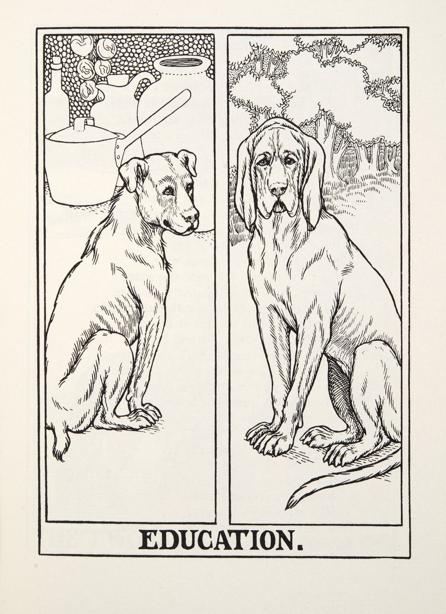 Erziehung, aus Fontaine Fabeln, veröffentlicht 1905 von Percy J. Billingshurst