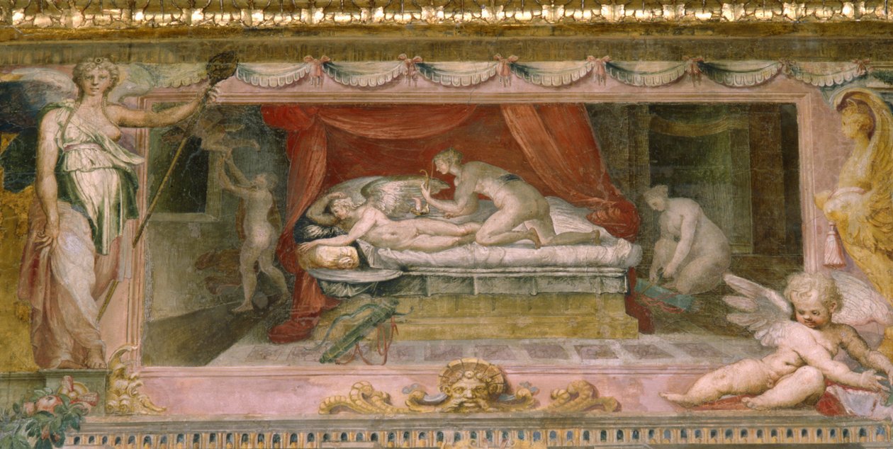 Fries an der Decke des Raumes von Amor und Psyche, um 1530 von Perino del Vaga