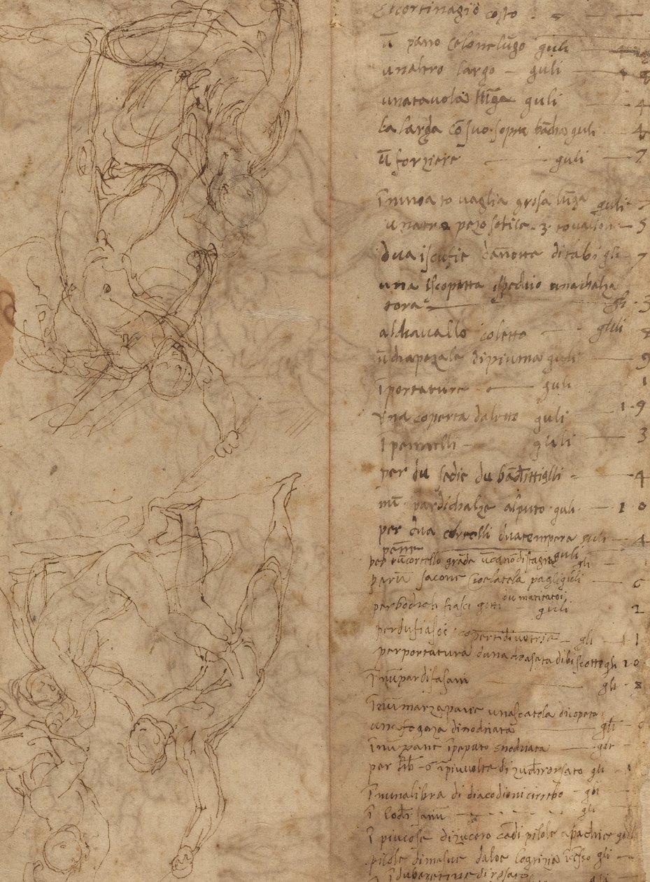 Figurenstudien (verso) von Perino del Vaga