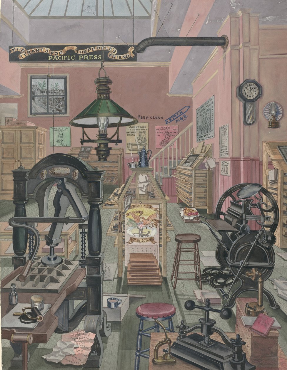 Druckladen, 1870, 1935-1942 von Perkins Harnly