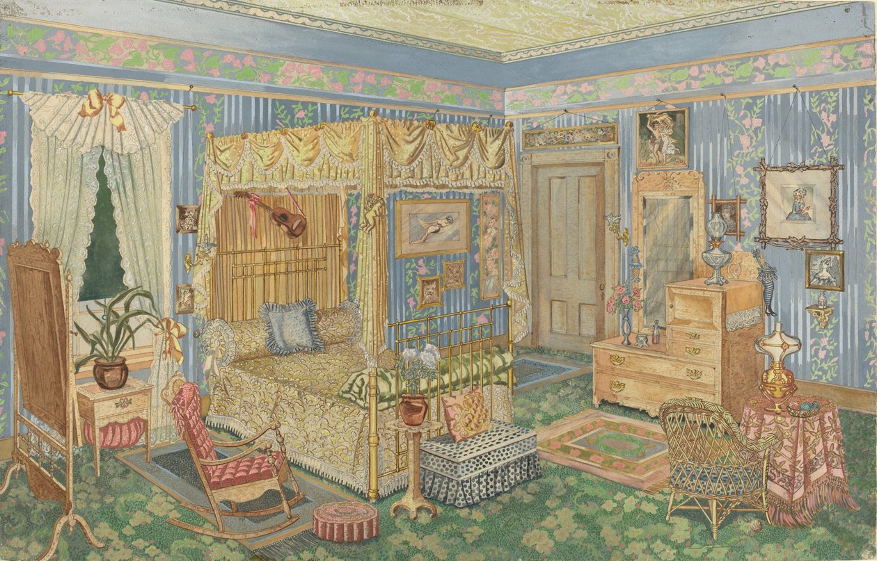 Schlafzimmer einer Frau, 1935-1942 von Perkins Harnly