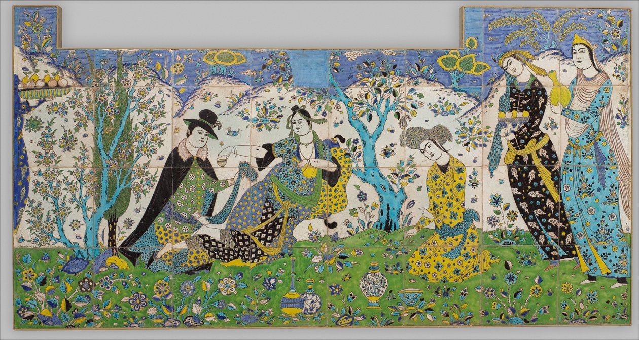 Gartentreffen, 1640-50 von Persian School