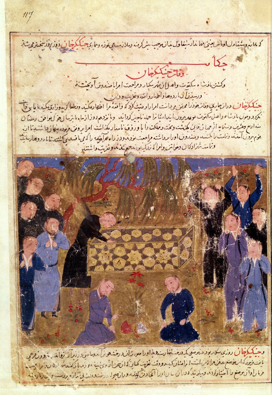 Beerdigung von Dschingis Khan, ca. 1430 von Persian School