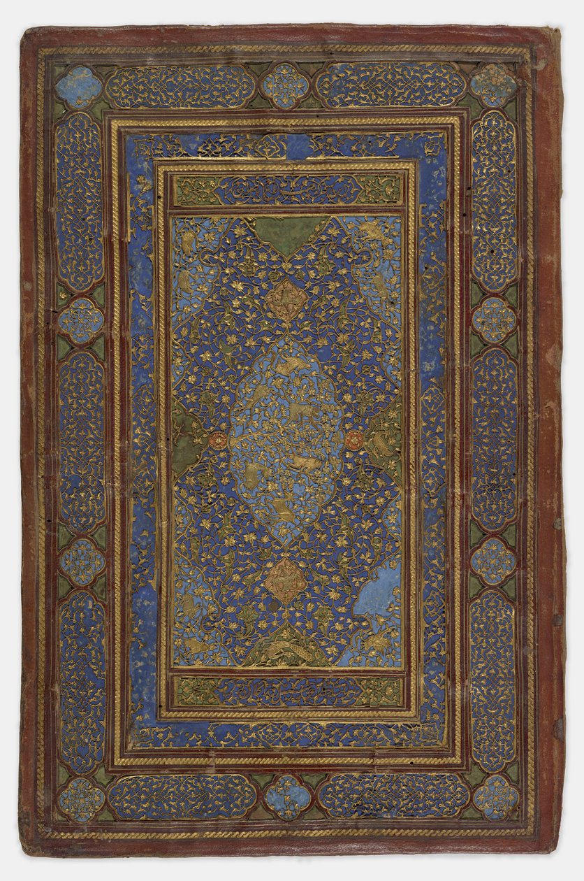Innenseite eines Buchdeckels, 1500-30 von Persian School