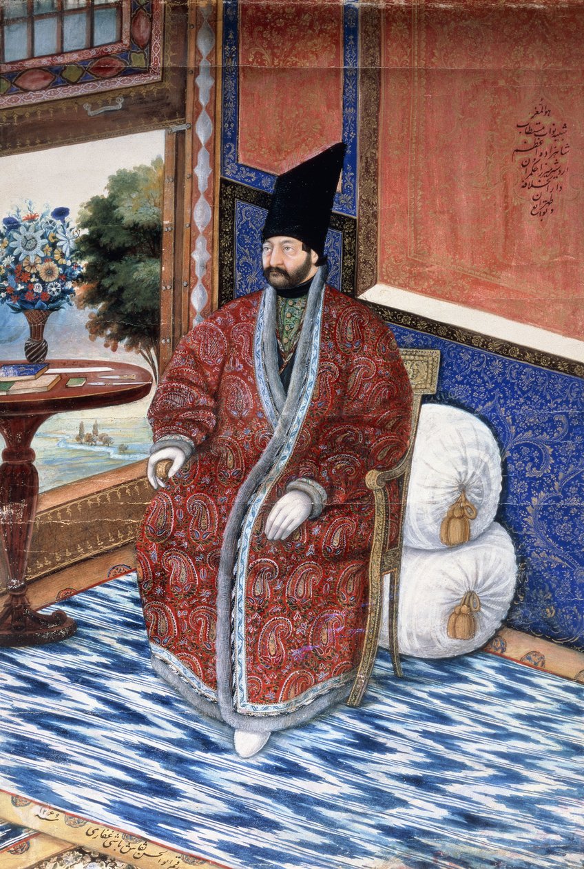 Porträt von Prinz Ardshir Mirza von Persian School