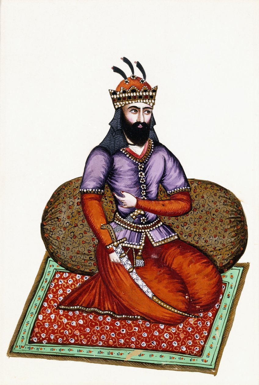 Porträt von Shah Garshab, 19. Jahrhundert von Persian School