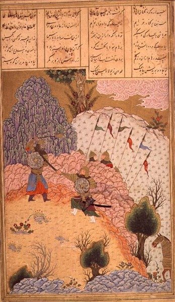 Kämpfende Soldaten von Persian School