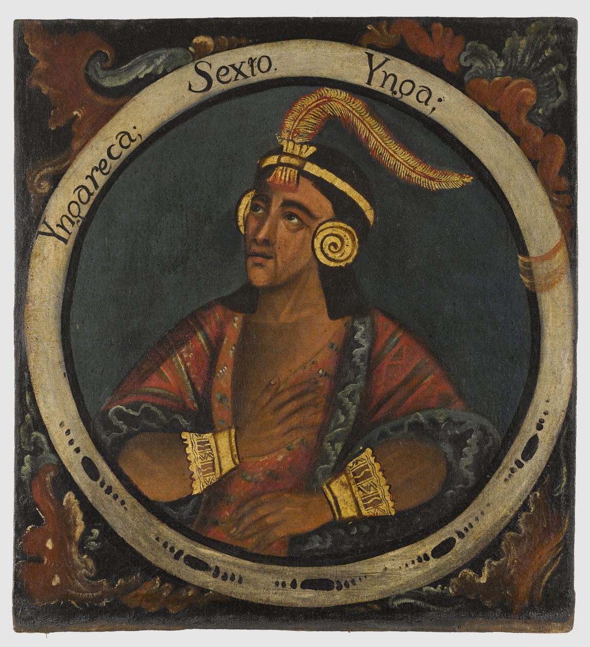 Inca Roca, Sechster Inka-König, Mitte 18. Jahrhundert von Peruvian School