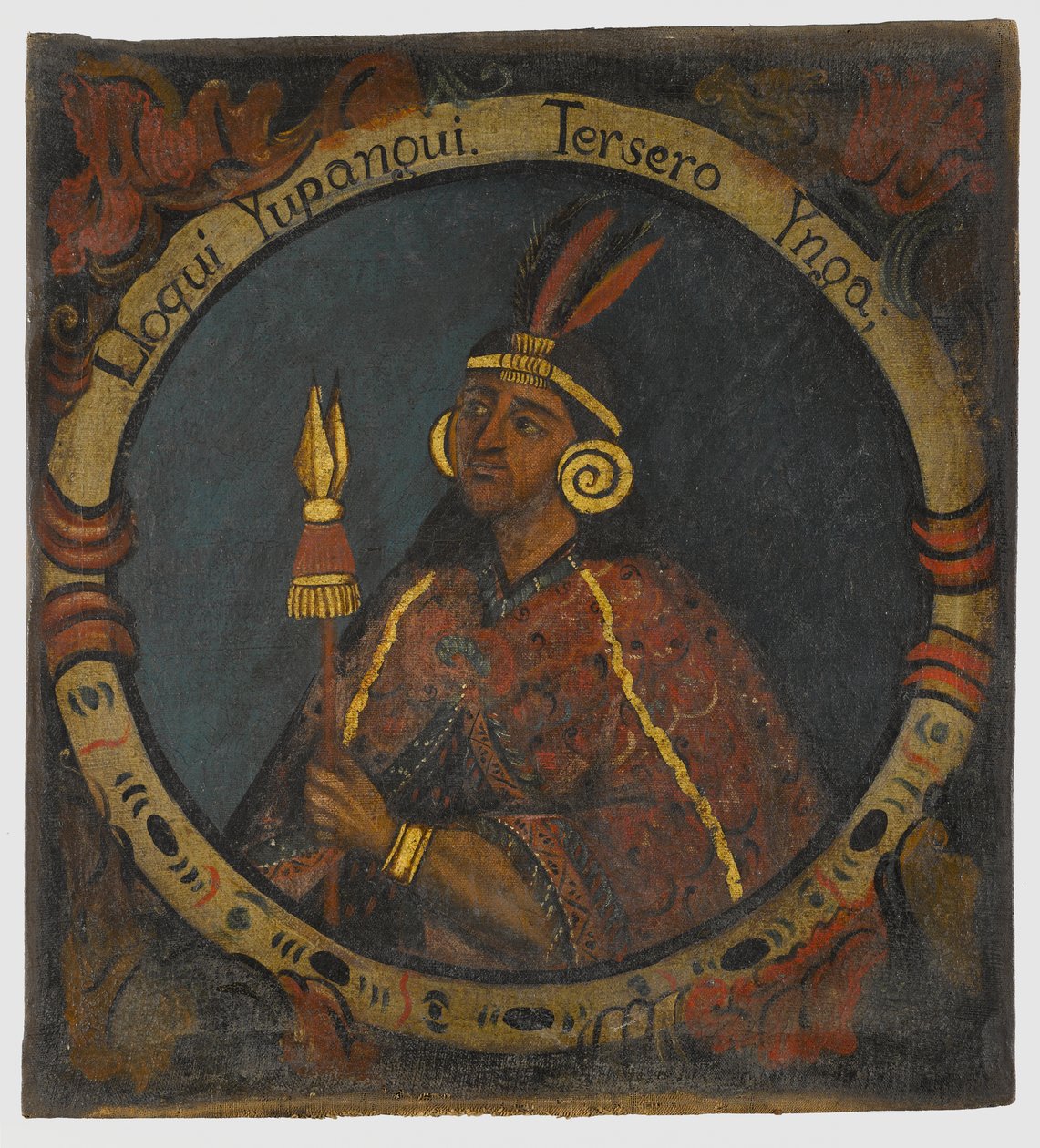 Lloque Yupanqui, 3. Inka-König, Mitte des 18. Jahrhunderts von Peruvian School