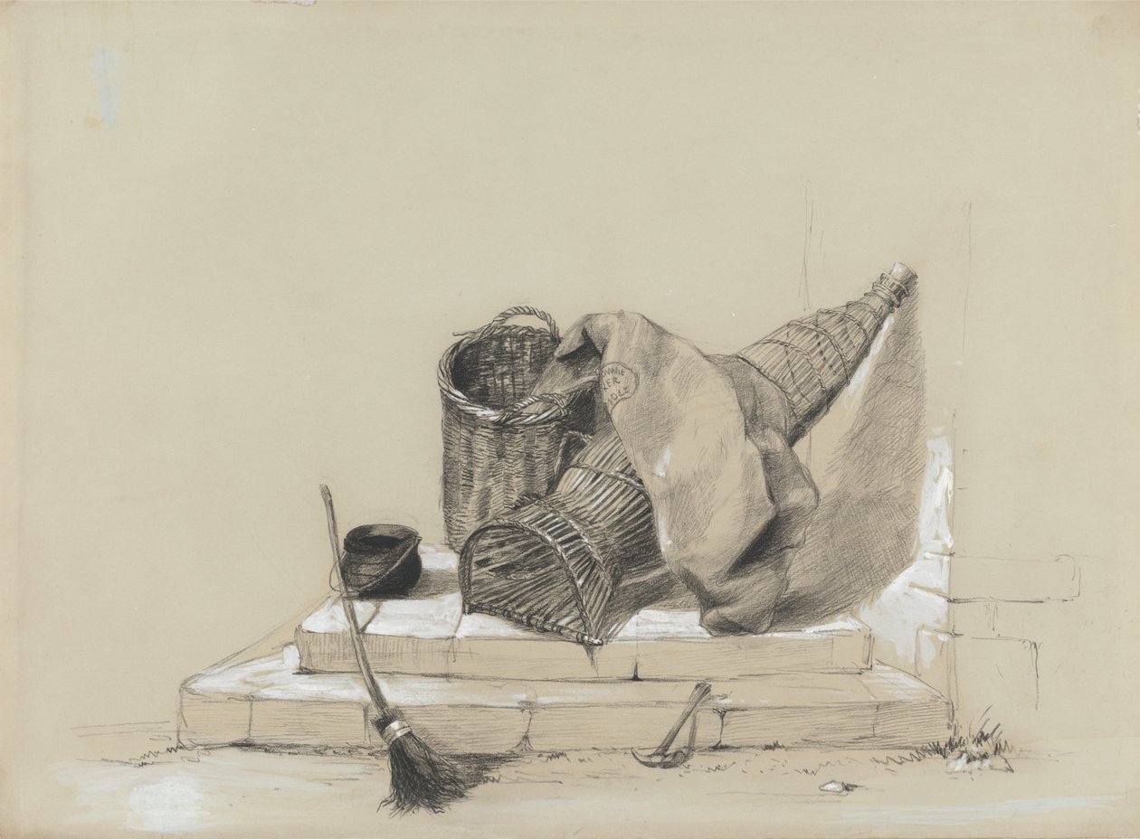 Stillleben mit Besen von Peter de Wint