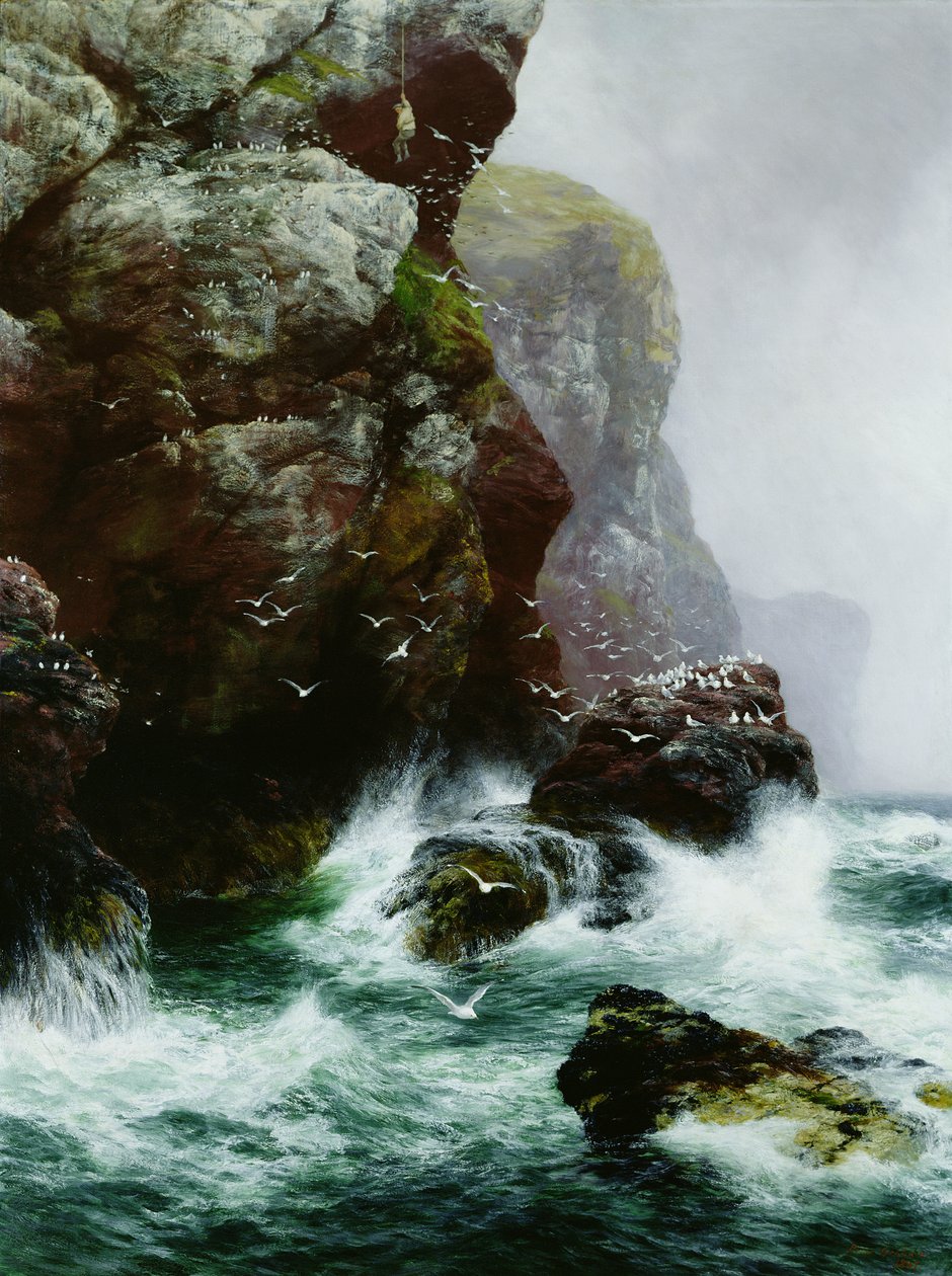 Der Felsen des Vogelfängers, 1887 von Peter Graham