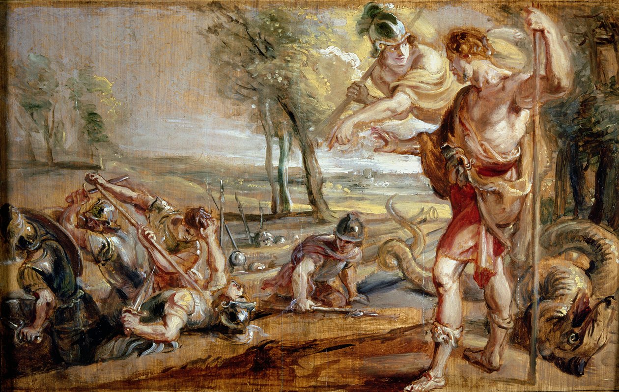 Kadmos sät die Drachenzähne von Peter Paul Rubens