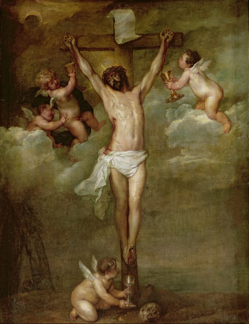Christus von Engeln mit Kelchen begleitet von Peter Paul Rubens