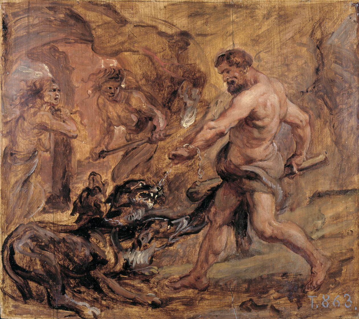 Herkules und Kerberos von Peter Paul Rubens