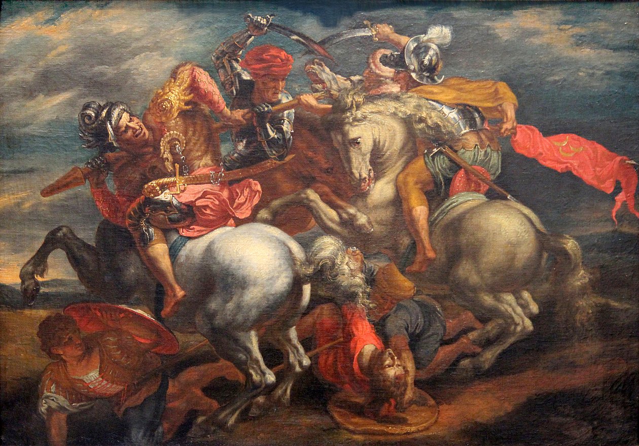 Die Schlacht von Anghiari (Der Kampf um das Banner) von Peter Paul Rubens