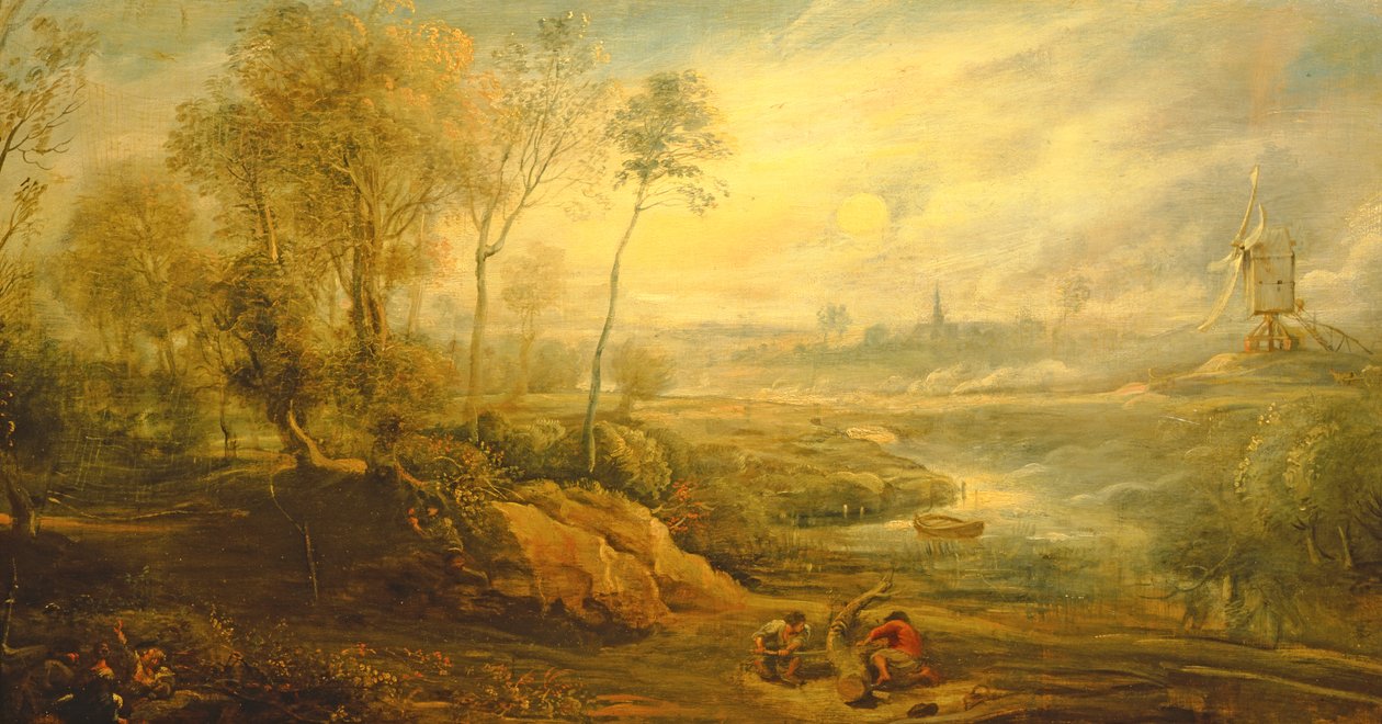 Landschaft mit einem Vogelfänger von Peter Paul Rubens