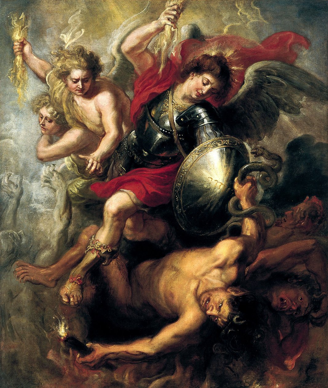 Der Erzengel Michael vertreibt Luzifer und die rebellischen Engel, 1622 von Peter Paul Rubens