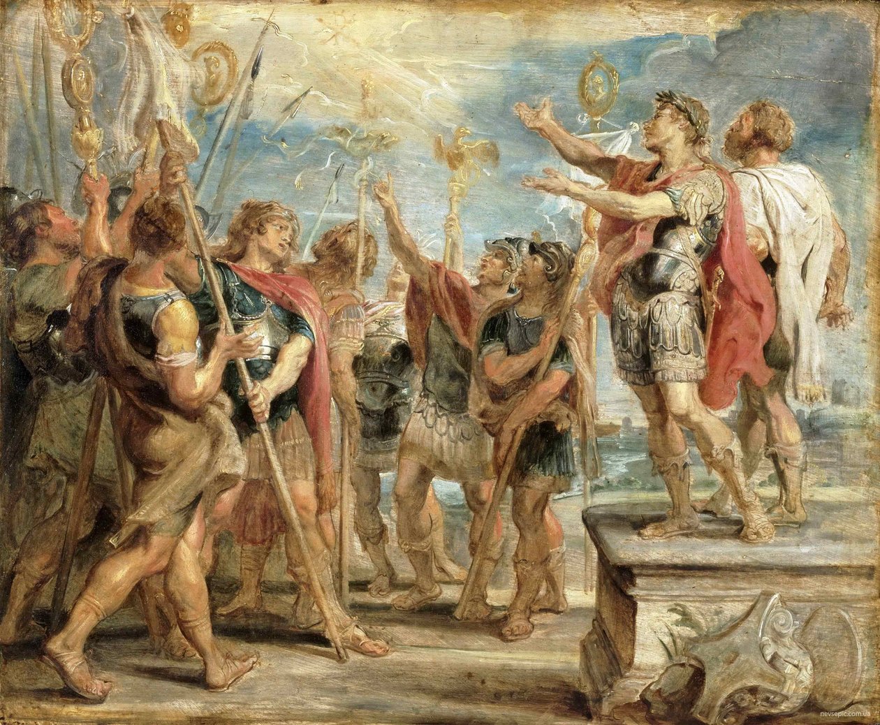 Das Emblem Christi erscheint Konstantin von Peter Paul Rubens