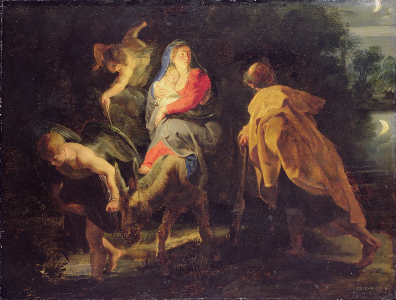 Die Flucht nach Ägypten, 1614 von Peter Paul Rubens
