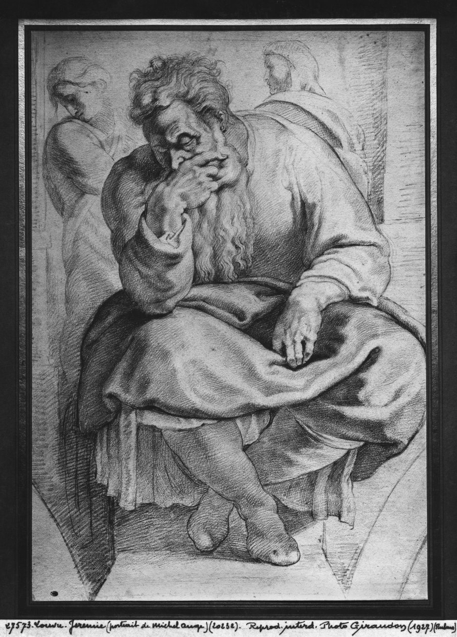 Der Prophet Jeremia, nach Michelangelo Buonarroti von Peter Paul Rubens