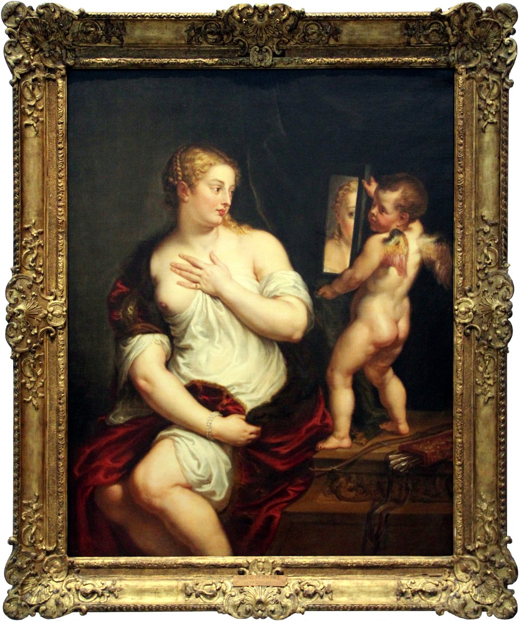 Venus und Amor mit einem Spiegel von Peter Paul Rubens